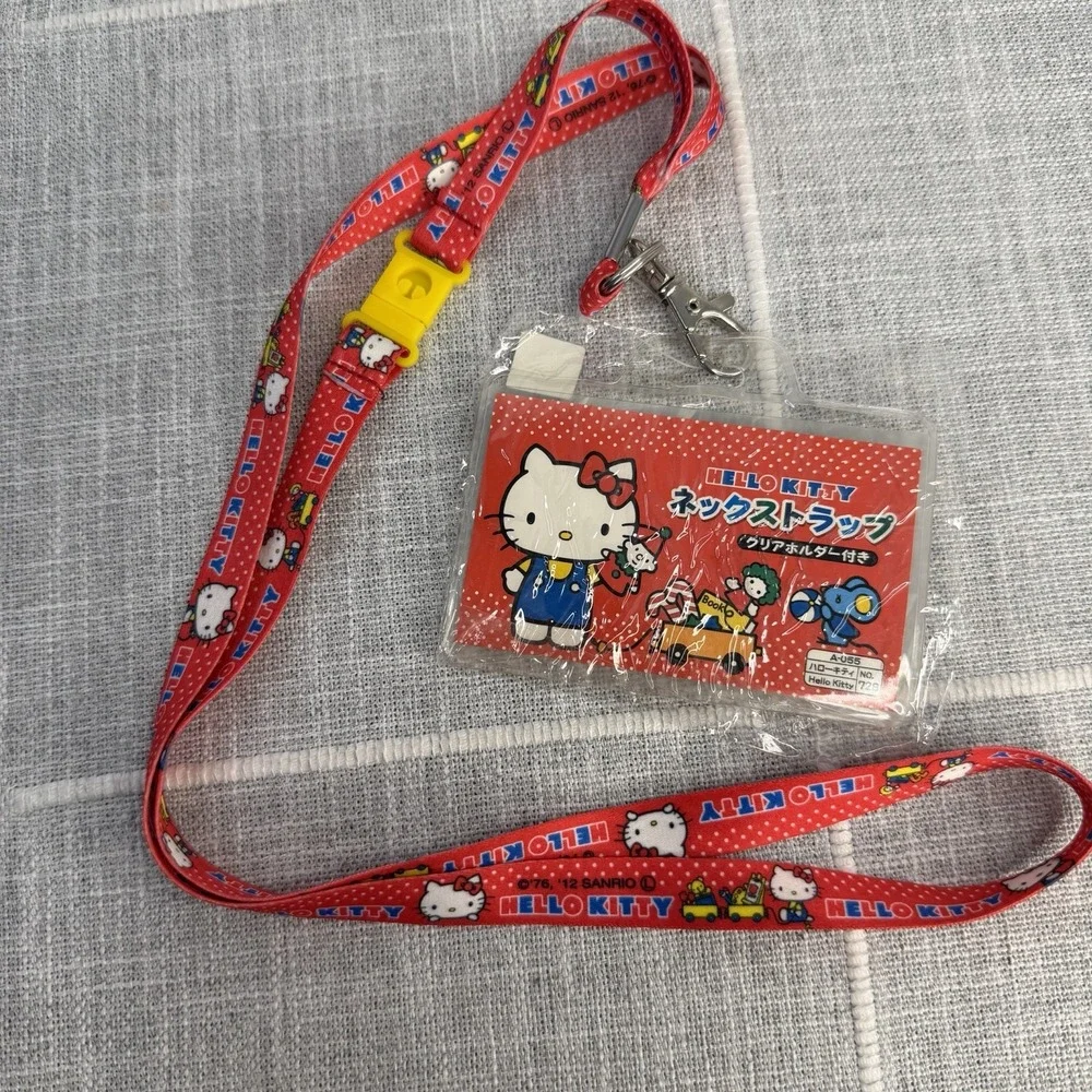 Hello Kitty ID Lanyard Red Blue Yellow Sanrio Japan NEW‎